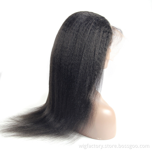 Indian wig vendors kinky straight  wigs, cheap price China lace wig